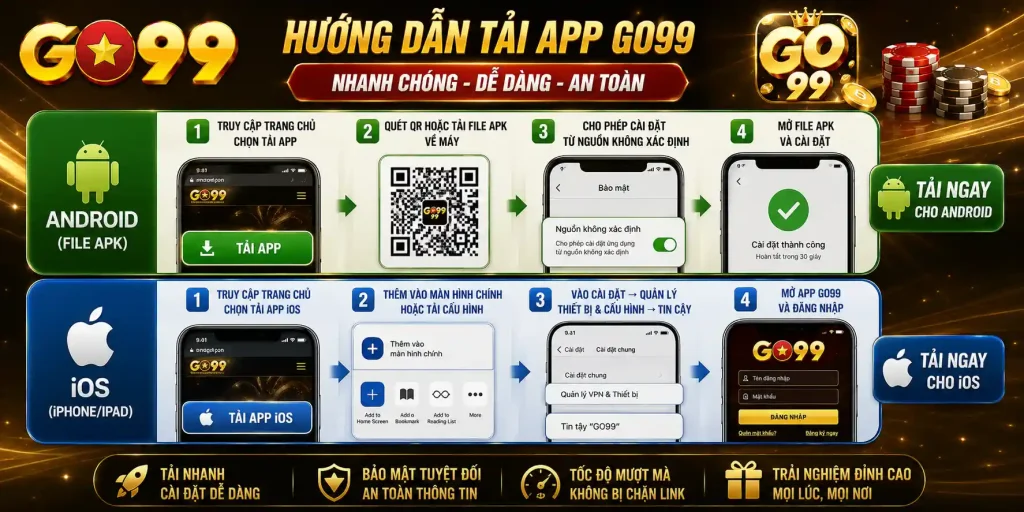 Trang Chủ GO99 19 Hướng dẫn tải App GO99 cho iOS và Android