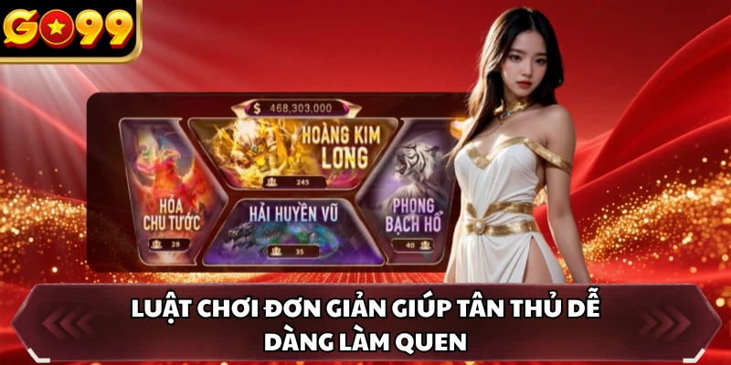 Rồng Hổ GO99 - Cược Chuẩn Thắng Nhanh Săn Thưởng Lớn 2 Luật chơi đơn giản giúp tân thủ dễ dàng làm quen